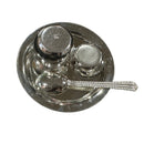 925 Silver 3.5 inch Small Puja Thali -3.5" Set