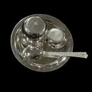 925 Silver 3.5 inch Small Puja Thali -3.5" Set