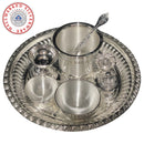 925 Sterling Silver 8.0 inch Hallmarked Puja Set - 8.0" Set