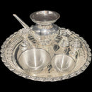925 Sterling Silver 8.5 inch Hallmarked Puja Set - 8.5" Set