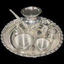 925 Sterling Silver 8.5 inch Hallmarked Puja Set - 8.5" Set