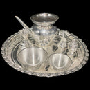 925 Sterling Silver 8.5 inch Hallmarked Puja Set - 8.5" Set