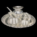 925 Sterling Silver 8.5 inch Hallmarked Puja Set - 8.5" Set