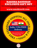 925 Sterling Silver Ganesha Rakhi Designer Gift Set