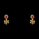 925 Sterling Silver Designer Necklace & Earring Set - Polki Style