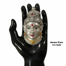 925 Sterling Silver Lakshmi / VaraLakshmi / Ammavaru Face (Figurine
