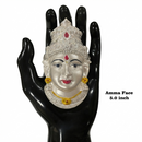 925 Sterling Silver Lakshmi / VaraLakshmi / Ammavaru Face (Figurine