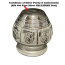 999 Pure Silver Hallmarked Puja Ashta Ganesha Kalash - Style