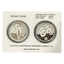 999 Pure Silver Ganesha Lakshmi / Laxmi Meena Coin 20 Gram Sealed Pair Set - Figurine