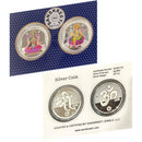 999 Pure Silver Ganesha Lakshmi / Laxmi Meena Coin 20 Gram Sealed Pair Set - Figurine
