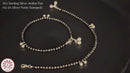 925 Sterling Silver Kids Black Beads Najariya Anklet - Style
