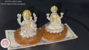 999 Pure Silver Ganesh & Lakshmi / Laxmi Idol / Statue / Murti (Figurine