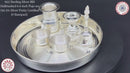 925 Sterling Silver Hallmarked 6.0-inch Puja Set- 6.0" Set