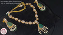 925 Sterling Silver Designer Hallmarked Necklace & Earring Set - Polki Style