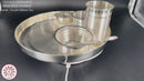 999 Pure Silver 10.0 Inch Hallmarked Lightweight Indian Thali Dinner Set - Set