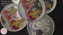 999 Pure Silver Ganesha Lakshmi / Laxmi 10 Gram Meena Coins (Pack of 5 Coins)