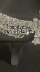 800 Silver Rajwada Hallmarked Pajeb Anklet with Meena & Bells - Style