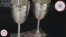 999 Pure Silver Hallmarked Designer Wine Glass Set - Style