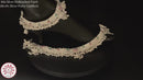 800 Silver Rajwada Hallmarked Pajeb Anklet with Meena & Bells - Style