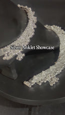 800 Silver Rajwada Hallmarked Pajeb Anklet with Meena & Bells - Style