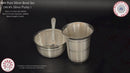 999 Pure Silver Hallmarked 300ml Glass, 200ml Bowl & Spoon for Kids / Youth -3.75 inch Set