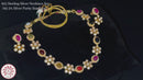 925 Sterling Silver Designer Necklace & Earring Set - Polki Style
