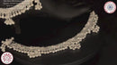 800 Silver Rajwada Hallmarked Pajeb Anklet with Meena & Bells - Style