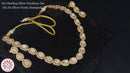 925 Sterling Silver Designer Necklace & Earring Set - Polki Style