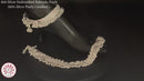 800 Silver Rajwada Hallmarked Pajeb Anklet with Meena & Bells - Style