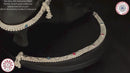 800 Silver Rajwada Hallmarked Pajeb Anklet with Meena - Style