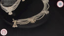 800 Silver Rajwada Hallmarked Pajeb Anklet with Meena - Style