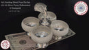 925 Sterling Silver Hallmarked 3.75x3.75 inch Kumkum / Puja bowls Four Pot Set  - 3.75x3.75x4 Style