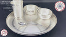 999 Pure Silver 11.0-Inch Hallmarked Exclusive Designer Heavy Western Plate Dinner Set - Set
