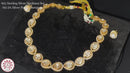 925 Sterling Silver Designer Necklace & Earring Set - Polki Style