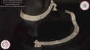 800 Silver Rajwada Hallmarked Pajeb Anklet with Meena - Style