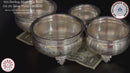 925 Sterling Silver Designer Hallmarked Puja Bowl with Stand - Style