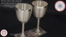 999 Pure Silver Hallmarked Designer Wine Glass Set - Style