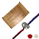 925 Sterling Silver Krishna Rakhi Designer Gift Set
