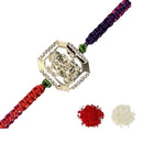 925 Sterling Silver Ganesha Rakhi Designer Gift Set