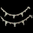 700 Silver Bridal / Party Anklet with Enamel & Stones - Style