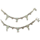 700 Silver Bridal / Party Anklet with Enamel & Stones - Style
