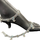 700 Silver Bridal / Party Anklet with Enamel & Stones - Style