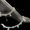 700 Silver Bridal / Party Anklet with Enamel & Stones - Style