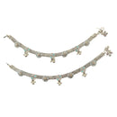 700 Silver Bridal / Party Anklet with Enamel & Stones - Style