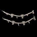 700 Silver Bridal / Party Anklet with Enamel & Stones - Style
