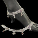 700 Silver Bridal / Party Anklet with Enamel & Stones - Style