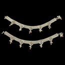 700 Silver Bridal / Party Anklet with Enamel & Stones - Style
