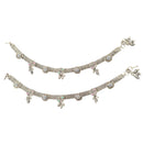 700 Silver Bridal / Party Anklet with Enamel & Stones - Style