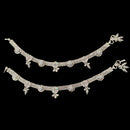700 Silver Bridal / Party Anklet with Enamel & Stones - Style