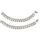 700 Silver Bridal / Party Anklet with Enamel & Stones - Style